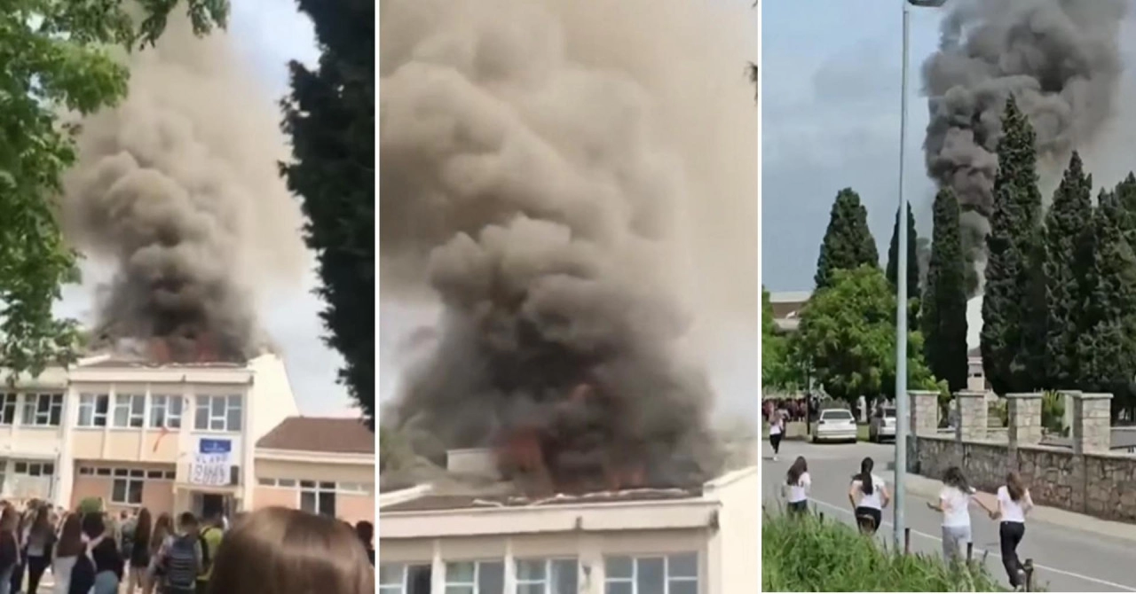 Maturanti bakljama zapalili školu